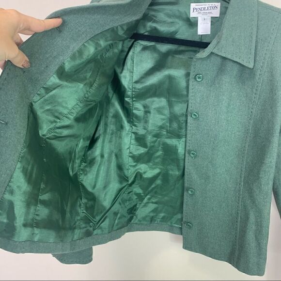 SALE💚Pendleton wool jacket green size 6 petite - Picture 9 of 11